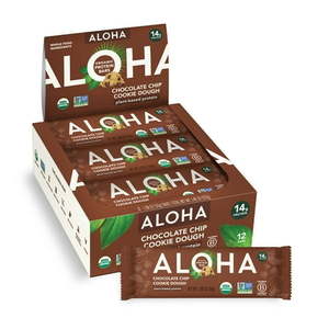 ALOHA Organic Chocolate Chip Cookie Dough  Protein Bars - 12 Pack