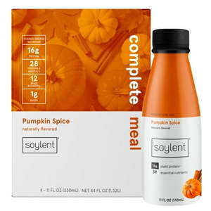 lot 2540 image: Soylent  Complete Meal Replacement Shake  Pumpkin Spice Flavor  4 Pack