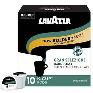 lot 2564 image: Lavazza Gran Selezione Coffee K-Cup Pod for Keurig Brewer  Dark Roast  10 Count