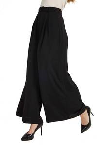 lot 2644 image: Tronjori Women High Waist Casual Wide Leg Long Palazzo Pants Trousers Regular Size(S, Black)