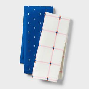 lot 2651 image: 2pk Microfiber Body Pillow Cover Blue DotGrid - Room Essentials