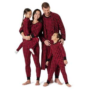 lot 2683 image: Amazon Essentials Unisex Kids Matching Holiday Family Pajama Sets, Classic Buffalo Check, 8
