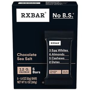 lot 2690 image: RXBar CHOCOLATE SEA SALT PROTEIN BAR, CHOCOLATE SEA SALT 5 bars