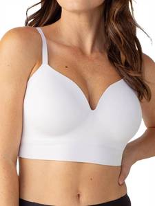 lot 2712 image: SHAPERMINT Bras for Women - Lingerie Bra, Bralettes with Support, No Underwire Plus Size Bras, White Large