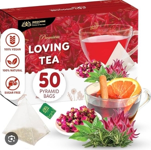 lot 2746 image: Indochine Loving Tea Premium Hibiscus Blend - 50 Pyramid Bags