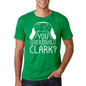 lot 2759 image: CBTwear You Serious Clark Hat - Christmas Holiday - Merry Xmas Family Vacation - Mens T-Shirt (Kelly Green, Medium)