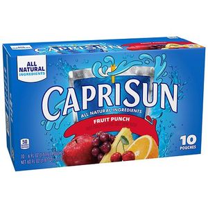 lot 2763 image: CAPRI SUN READY TO DRINK SOFT DRINK FRUIT PUNCH 10 pouches