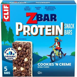 lot 2770 image: Zbar Protein Gluten Free Cookies n Creme Granola Bars - 5g Protein - 6.35oz5pk