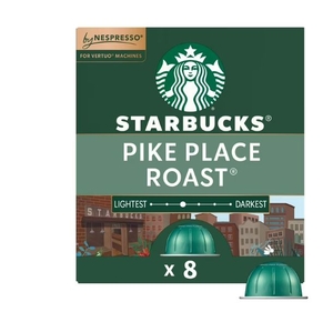 lot 2810 image: Starbucks by Nespresso Vertuo, Pike Place Roast, Medium Roast Nespresso Pods, 8 Count