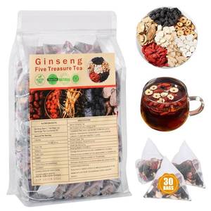 lot 2814 image: Kidney Tea 30 Bags Ginseng Five Treasure Tea Formula Traditional Chinese Herbal Kidney Cleanse Detox Repair for Women & Men