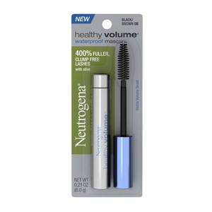 lot 2818 image: Neutrogena Healthy Volume Lash-Plumping Waterproof Mascara, Volumizing and Conditioning Mascara with Olive Oil to Build Fuller Lashes, Clump-, Smudge- and Flake-Free, BlackBrown 08, 0.21 oz