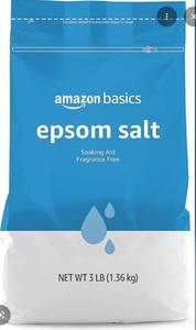 lot 2826 image: Amazon Basics Epsom Salt - 3 lb Bag