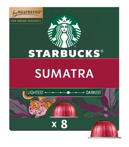 lot 2840 image: Starbucks by Nespresso Vertuo Line, Single-Origin Sumatra, Dark Roast Nespresso Pods, 8 ct