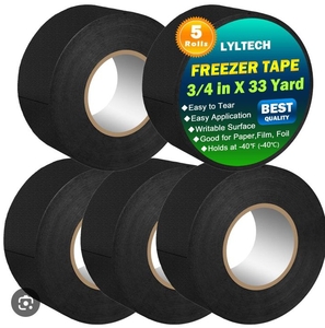 Lyltech Black Freezer Tape - 5 Roll Pack