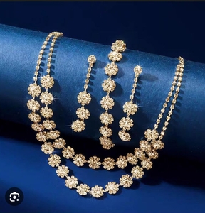 Crystal Flower Wedding Jewelry Set