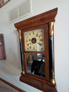 lot 696 image: American Empire Column Clock