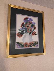 lot 3121 image: Framed Floral Still Life by B. Katz