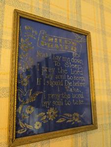 lot 3126 image: Framed Bedtime Prayer Wall Art