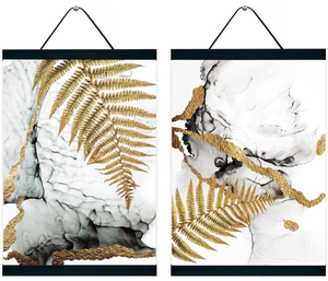 lot 69914 image: 2 Pack Magnetic Poster Hanger Frame 16 Inch Black - Retail $12