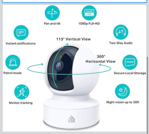 lot 69916 image: Kasa 1080p Indoor PanTilt Wired Security Camera - Retail $30