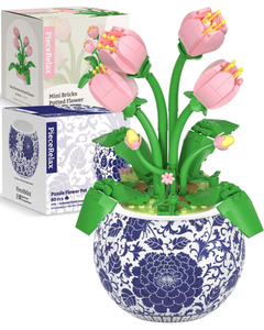 lot 69939 image: Puzzle Planter and Flower Decoration - Retail $34