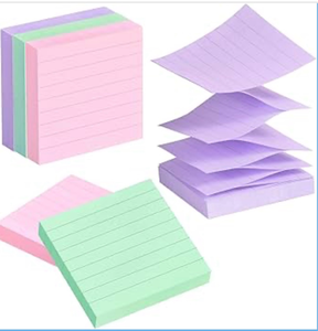 lot 69947 image: Lined Pop Up Sticky Note 3x3 inch, 6 Pack - Retail $10