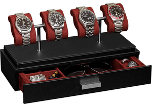 lot 69952 image: ROTHWELL Luxury Watch Display Case for 4 Watches - Retail $80