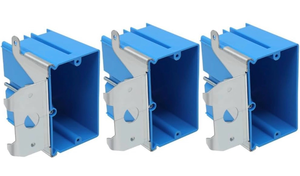 lot 69973 image: PVC Blue Adjustable Electrical Box Outlet - Retail $22