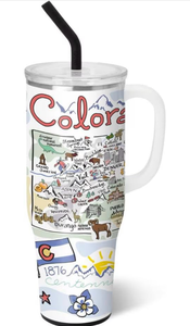 lot 70013 image: Swig Life 40oz Mega Mug, 40oz Tumbler with Handle and Straw - Retail $50