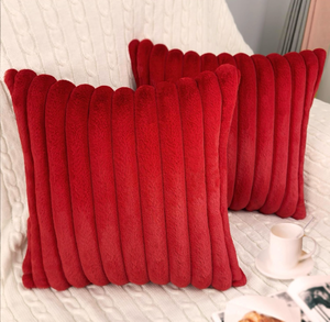 lot 70060 image: 2 Pack 18x18 Pillow Cover Velvet Pillow Covers - Retail $12