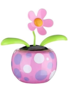 lot 70062 image: Solar Dancing Solar Powered Dancing Pink Flower - Retail $8