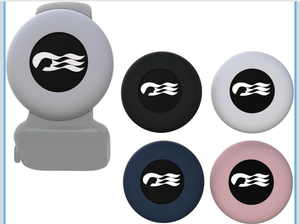 lot 70067 image: 4 Pack Princess Ocean Medallion Watch Adapters - Silicone Cruise Accessories Holde - Retail $10