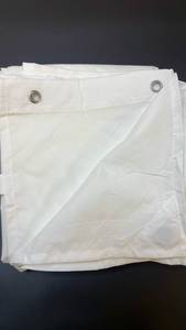 lot 70073 image: White Shower Curtain with Metal Grommets - Retail $12