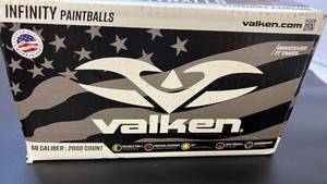 lot 70098 image: Valken Infinity Paintballs - 68 Caliber 2000 Count - Retail $45