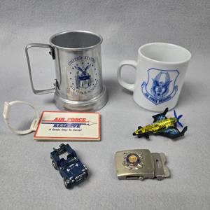 lot 161 image: US Military Collectibles Lot - Air Force Academy & Coast Guard Items