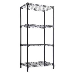 lot 73100 image: Whitmor 4 Tier Storage Shelves, Heavy Duty Metal Shelving, 400 lbs Capacity per Shelf, 1600 lbs Total, Easy Assembly for Kitchen, Garage, Plant, 18 L x 12 W x 38 H, Black