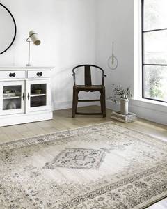 lot 73126 image: Loloi Teagan Collection TEA-02 OatmealIvory 2-8 x 7-6 Runner Rug, Large, Soft Neutral Rug, High-Traffic for Living Room, Bedroom, Home Office, Dining Area