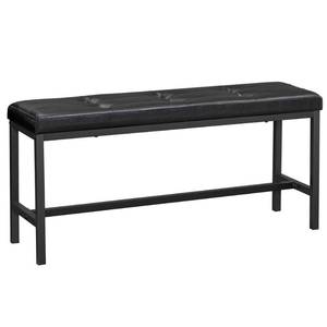 lot 73149 image: VASAGLE Dining Table Bench, Ottoman Bench with PU Leather Padded Seat, Steel Frame, 42.5 x 12.8 x 18.9 Inches, for Dining Room, Living Room, Hallway, Bedroom, Black UKTB034B81