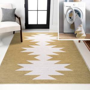 lot 73152 image: JONATHAN Y Machine Washable MossCream Indoor Area Rug 3X5 ft, Chayton Minimalist Geometric for Living Room, Bedroom, Kitchen, Office, Easy-Cleaning, Pet-Friendly, Non-Shedding WSH110B-3