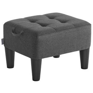 lot 73153 image: SONGMICS Foot Stool with Legs, Small Footstool Ottoman, Linen-Look Fabric Seat with Thick Cushion, for Living Room, Bedroom, Entryway, 330 lb Weight Capacity, Dark Gray ULOM502G01