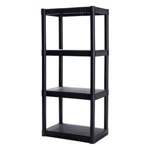 lot 73154 image: Plano 4-Shelf Plastic Storage Shelves, 48 x 23 x 14, 200lb Capacity, Pantry, Office, Closet and Garage Shelves, Easy to Assemble, Durable Plastic Shelving Unit