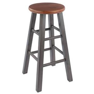 lot 73156 image: Winsome Wood Ivy Counter Stool, Rustic Gray and Teak, 24