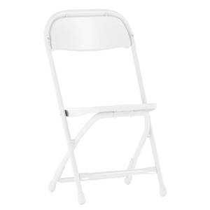 lot 21859 image: Flash Furniture Kids White Plastic Folding Chair