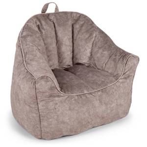 lot 21981 image: Big Joe Hug Bean Bag Chair, Gray Hyde, Vegan Suede, 3 feet