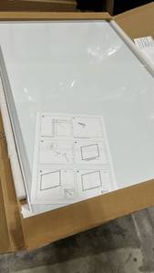 lot 22112 image: DUMOS Magnetic White Board Kit for Wall 36 x 24, Dry Erase Board with 1 Dry Eraser & 2 Multicolor Markers & 4 Magnetic Pins, Silver Reinforced Aluminum Frame for Home, School, Office