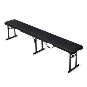 lot 22113 image: Amazon Basics 6ft Folding Bench for Indoor & Outdoor Use with Carrying Handle, Black
