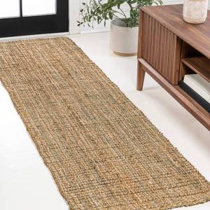 lot 22127 image: JONATHAN Y Biot Handwoven Jute Solid Natural Runner Rug, 2x8, Traditional, Rustic, Farmhouse, Coastal, Easy-Cleaning for Living Room, Bedroom, Kitchen, Non-Shedding (NRF104A-28)