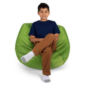 lot 22135 image: Big Joe Classic Bean Bag Chair for Kids Bedroom and Reading Nook, Easy-Clean Spicy Lime, Durable Nylon Polyester Blend, 2 feet Refillable