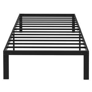 lot 20131 image: Simple Deluxe Twin Size Bed Frame, 14 Inch Platform Bed No Box Spring Needed, Sturdy Metal Bed Frame Twin Size, Storage Space Under The Bed Heavy Duty Frame Bed, Black