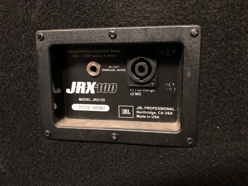 Two JBL Speakers JRX100 Model. Tall large format. | Bar, Event